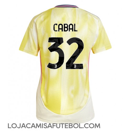 Camisa de Futebol Juventus Juan Cabal #32 Equipamento Secundário Mulheres 2024-25 Manga Curta